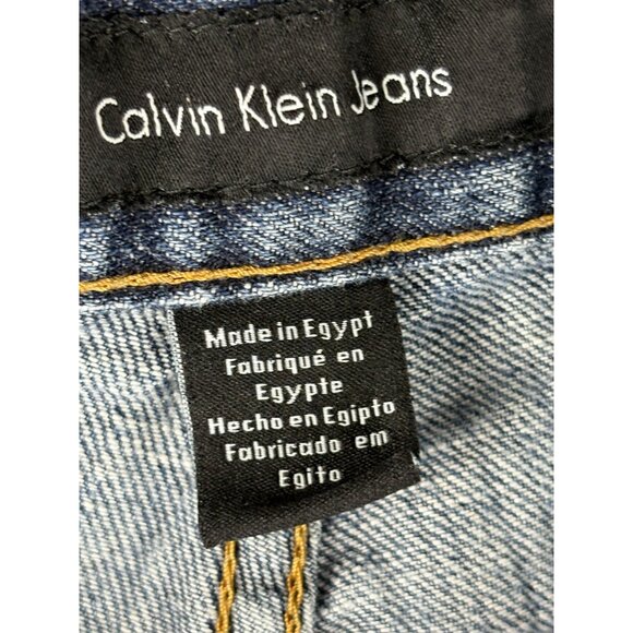 Street Preppy Calvin Klein Jeans, Straight Leg Medium Wash, Men's 34X29 - Picture 4 of 9